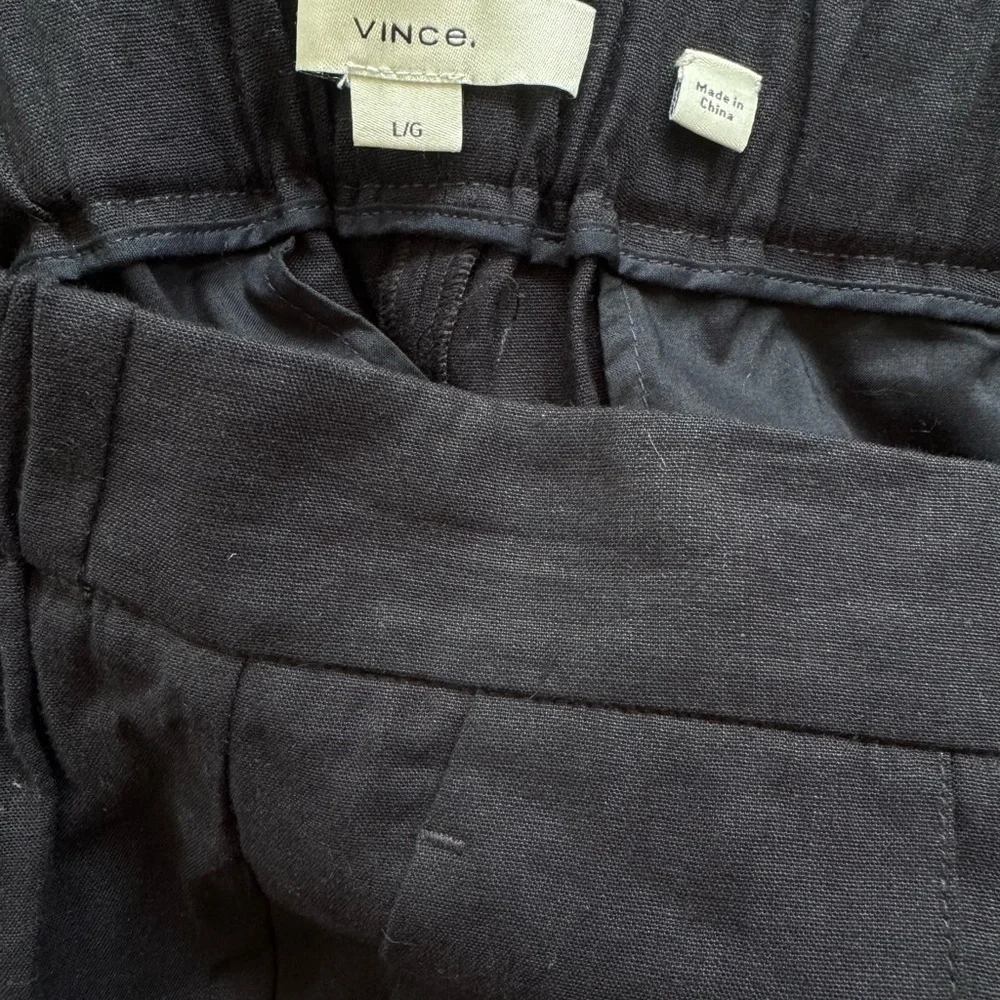Vince Mid Rise Tapered Pull-On Pants - Soft Black